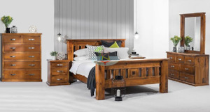 Felton# NZ Pine Chunky Bedroom Suite | Queen| TR