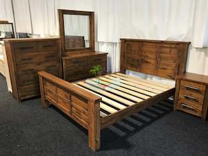 Furniture: Woodgate# NZ Pine Rustic Bedroom Suite | Queen| TR