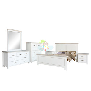 Ashland# Acacia White&Wood Ash Top Bedroom Suite | King| TR