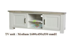 Ashland# Acacia White&Wood Ash Top TV Unit| TR