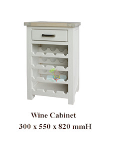 Ashland# Acacia White&Wood Ash Top Wine Rack