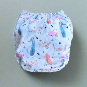 Puppy Love - Reusable Modern Cloth Nappy with Bamboo Terry Insert