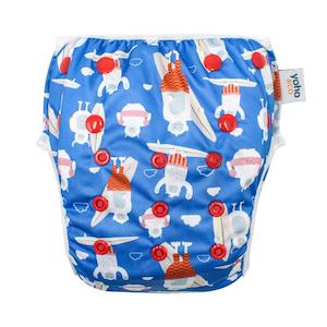 Yo-Kiwi Surfer Yeti Reusable Swim Nappy