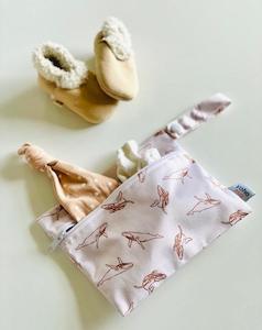 Babies Cloth Nappy Wet Bag - Toffee Whales | Mini