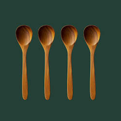 Set of 4 Handcrafted Wooden Soup Spoons | Yompai  NZ