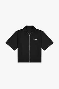 DRILL COLLARED SHIRT | BLACK DRILL