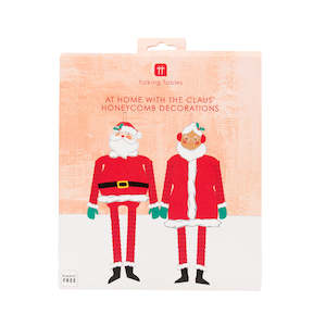 Mr & Mrs Claus Hanging Decorations - 2 Pack