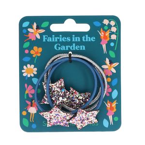 Toy wholesaling: Glitter star hair bands (set of 4) - Fairies in the Garden