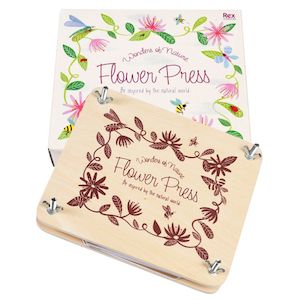 Wooden flower press