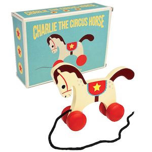 Toy wholesaling: Charlie the Circus Horse Wooden Pull Toy