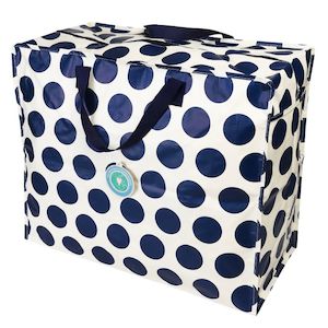 Navy On Cream Spotlight Jumbo Storage Bag