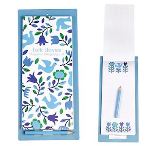 Folk Doves Magnetic Shopping List