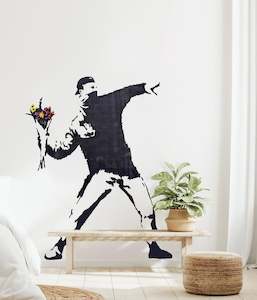 wallart: Banksy Flower Thrower Wall Decal