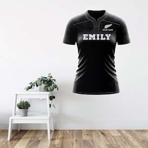 Kiwiana: Black Ferns Rugby Shirt wall decal