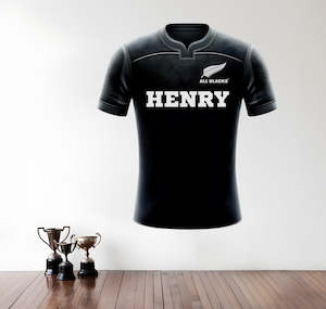 All Blacks Rugby Shirt wall decal