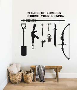 Kiwiana: IN CASE OF ZOMBIES Wall Decal