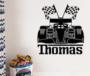 Formula one with name Wall Decal