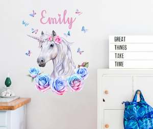 Unicorn Custom Name Wall Decal