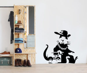 Banksy Gangsta Rat Wall Decal