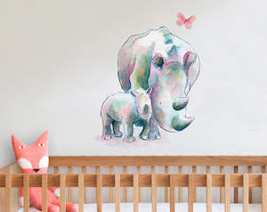 WENDY & TRUDI THE RHINOS Wall Decal