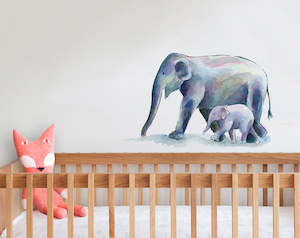 JOAN & SONNY THE ELEPHANTS Wall Decal