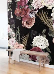 Elegant Vintage Rose Bouquet Mural