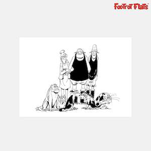 Footrot Flats - Cast of Characters Print