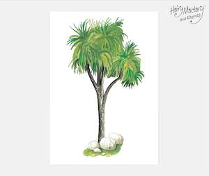 Hairy Maclary Cabbage Tree Art Print