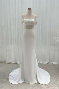 Crepe Greer Gown With Sheer Bodice