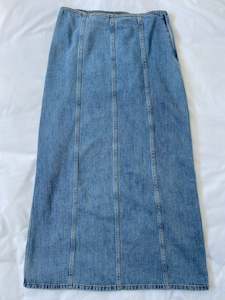 Denim panel maxi skirt | Size 8