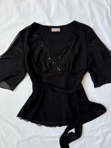 00’s Black tie Pagani top | Size 12