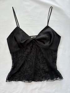 00’s Black satin cami | Size medium