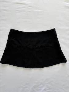 00’s Black wave micro mini skirt | Size 8