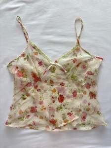 00’s Floral sheer cami | Size 16