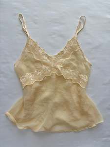 00’s Sheer yellow cami | Size 12