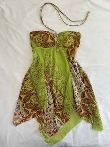 00’s Green fairy mini dress | Size medium