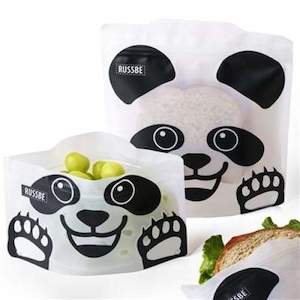 Russbe Reusable Sandwich / Snack Bags 4 Pack Panda