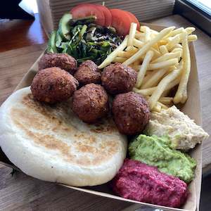 Ethnic food takeaways: Super Falafel Brochette Meal