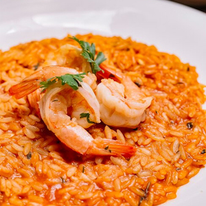 Restaurant: Seafood risotto