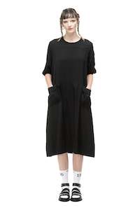 WOMENS: CARRIER DRESS IN BLACK, SS25