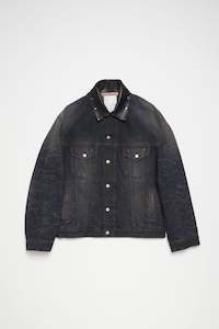 Oversized Fit Denim Jacket In Dark Blue, Fw24