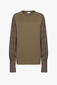 Womens Tee Shirts: HEOS T SHIRT IN KHAKI, AW25