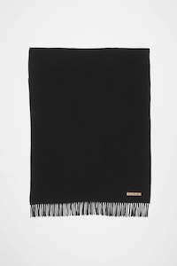 Wide Scarf In Black