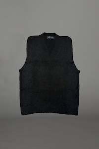 ALPACA VEST IN CARBON, W24