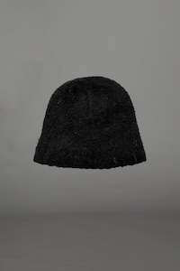 Womens Knitwear: ALPACA BEANIE IN CARBON, W24