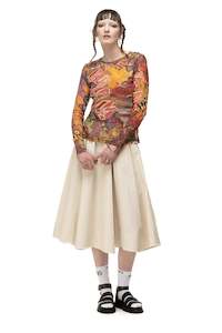 Canvas Skirt In Calico, Ss25