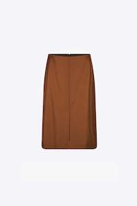 Womens Skirts: SHELL SKIRT IN BROWN, SS24