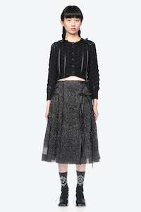 Pleated Midi Kilt In Black, Aw23