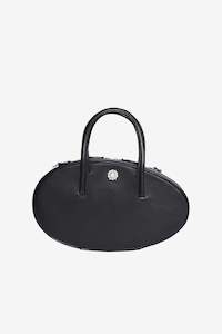 Womens Accessories: EGG CASE BAG IN BLACK/PEARL, SS24