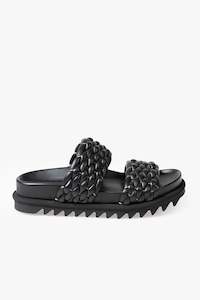 Dries Leather Sandals In Black, Ss24